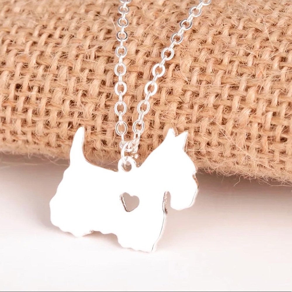 Beautiful Scottish Terrier Silver Plated Necklace